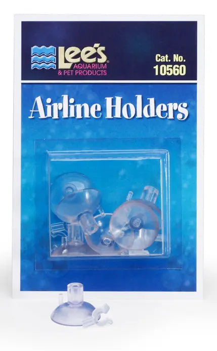 Lee’s clear airline holders holding aquarium airline tubing securely along the rim of a fish tank
