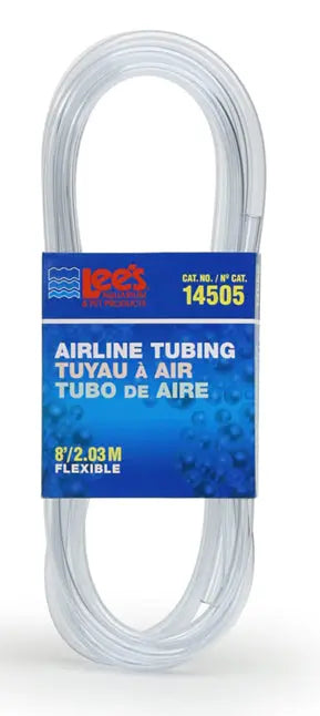 Lee’s Airline Tubing 8 ft – standard flexible aquarium air hose for air pumps and air stones