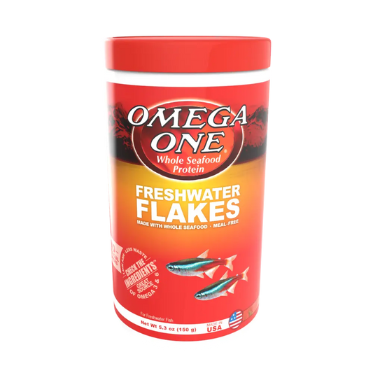 Omega One Freshwater Flakes 1 oz premium tropical freshwater fish food
