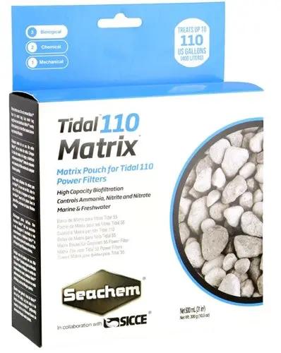 Seachem Tidal 110 MatrixCarbon 300 mL – activated carbon filter media cartridge for removing odors, toxins, and discoloration in freshwater and marine aquariums