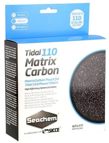 “Seachem Tidal 110 MatrixCarbon 300 mL – activated carbon filter media cartridge for removing odors, toxins, and discoloration in freshwater and marine aquariums.”