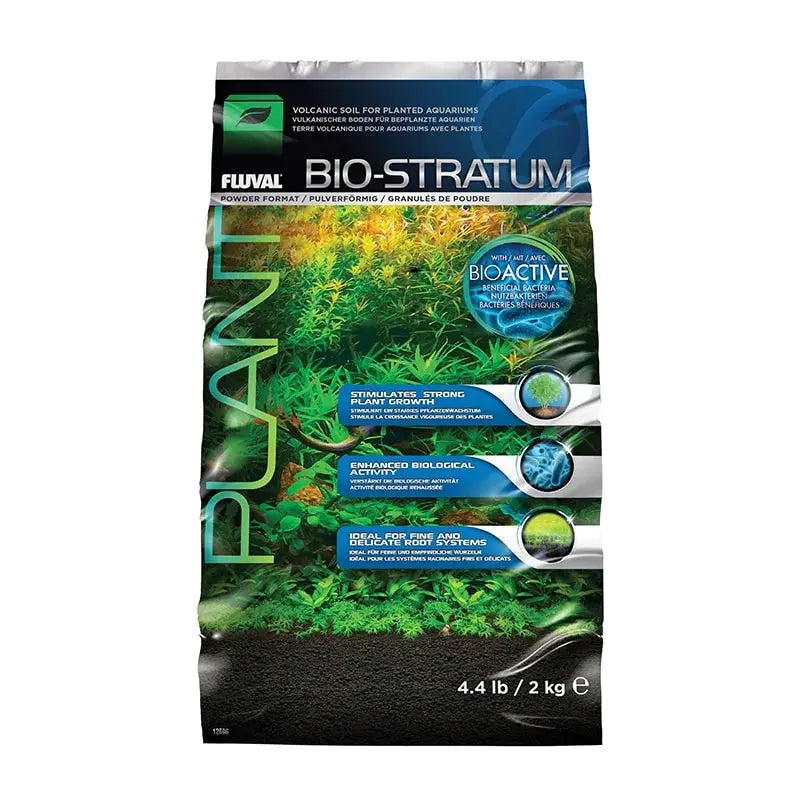Fluval Bio-Stratum 4.4 lb plant and shrimp substrate made from active volcanic soil for freshwater planted aquariums