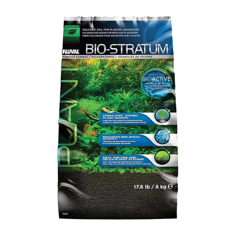 Fluval Bio-Stratum 17.6 lb plant and shrimp substrate made from active volcanic soil for freshwater planted aquariums