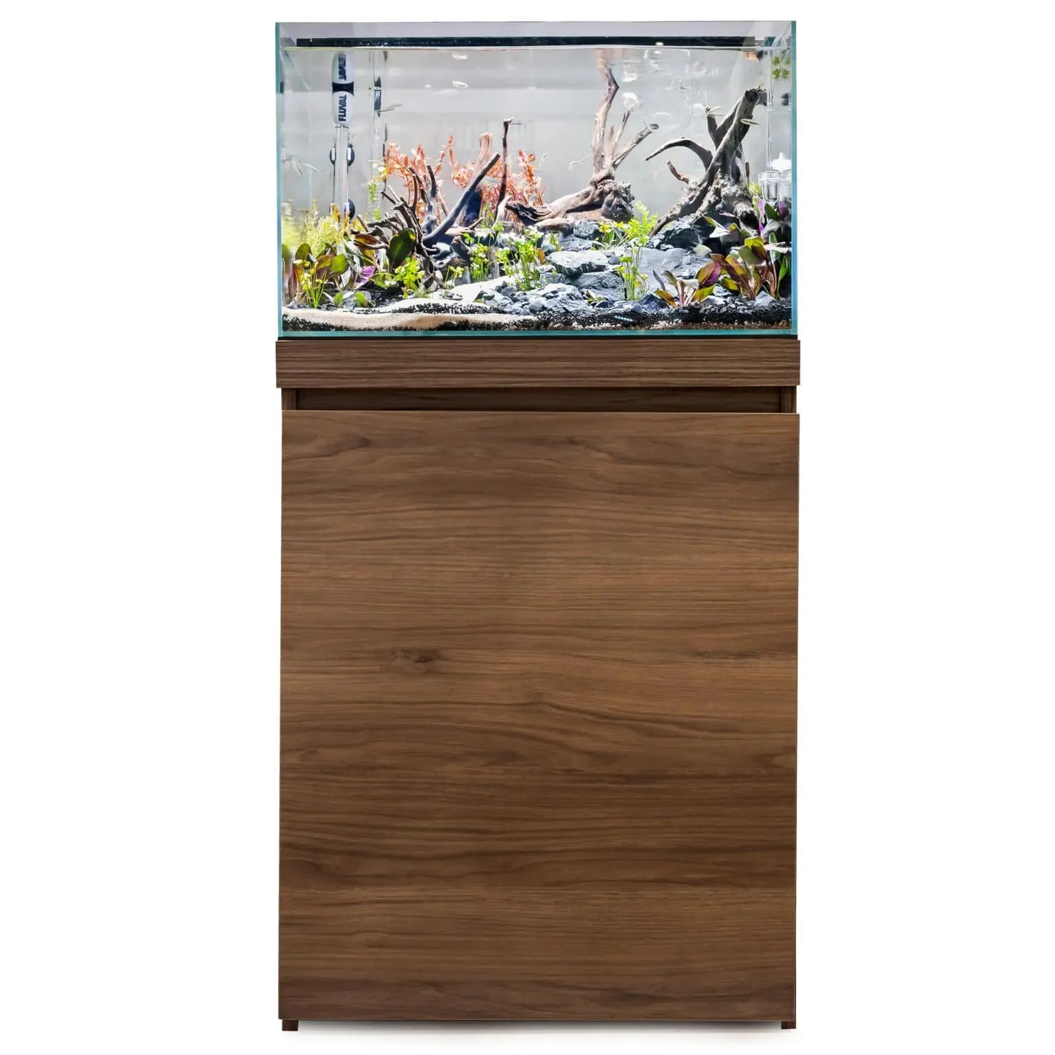 Fluval 60U Aquarium & Cabinet Bundle – Rimless Tank & Walnut Stand