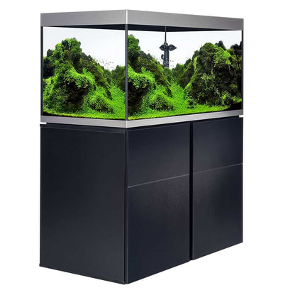 Fluval Siena 88 gallon aquarium and matching cabinet set with modern design for freshwater or planted aquarium displays