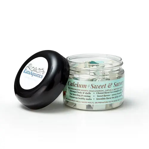 Kat’s Aquatics Sweet and Savory Calcium shrimp and snail food supplement for freshwater invertebrates