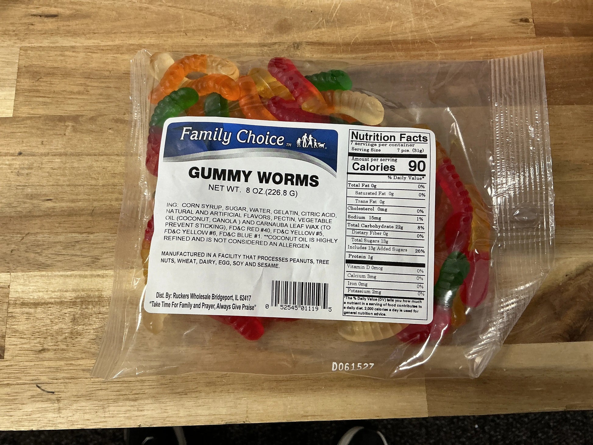 Rucker’s Gummy Worms 8 oz