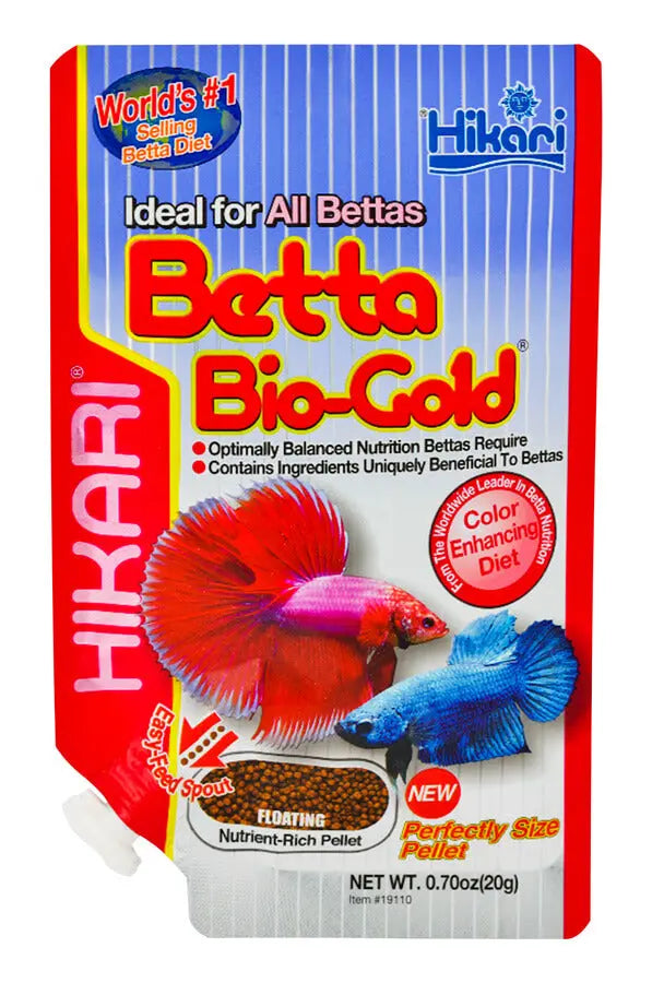 Hikari Betta Bio-Gold 0.70 oz premium floating pellet food for betta fish
