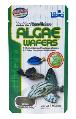 Hikari Algae Wafers – 0.70 oz package of sinking algae-based wafers for plecos, catfish, loaches, and other bottom feeders.