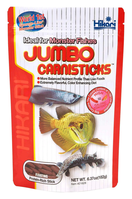 Hikari Jumbo Carnisticks 6.37 oz floating sticks for large carnivorous fish food