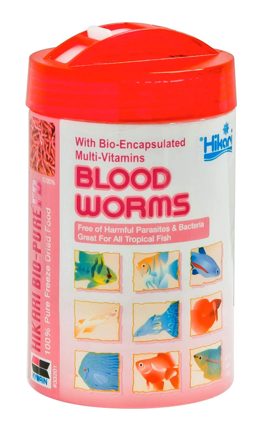Freeze Dried Blood Worms .42oz Tropical Treasures Wyo LLC