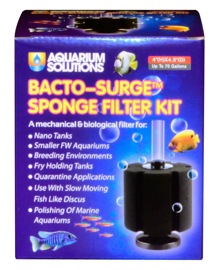 Hikari Bacto-Surge Mini Foam Filter for nano aquariums, shrimp tanks, betta tanks, fry tanks, and small freshwater aquariums.