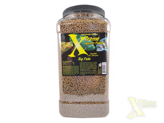 Xtreme Big Fella 3 mm sinking pellets – 72 oz jar of protein-rich fish food for large freshwater species like Oscars, cichlids, and gouramis