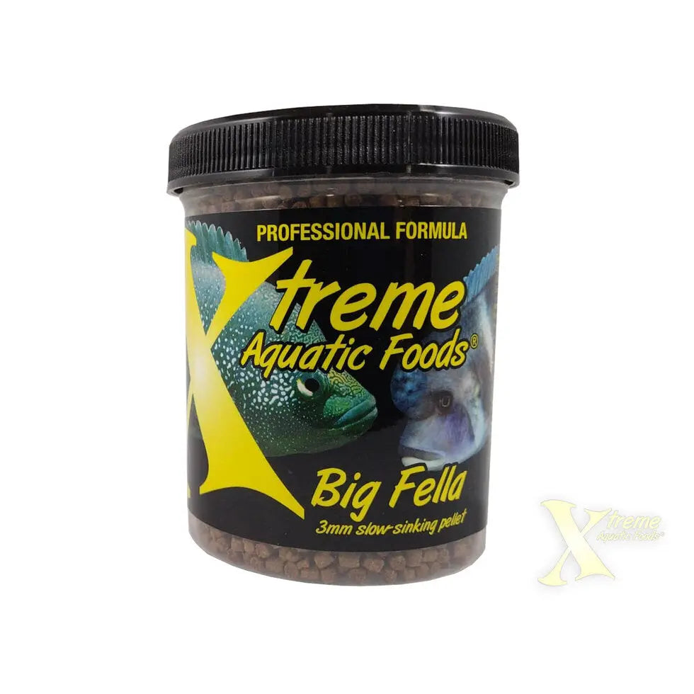 Xtreme Big Fella Fish Food 5 oz – 3mm sinking pellets for large freshwater and marine fish such as Oscars and Arowanas