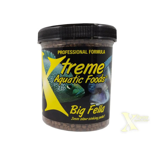 Xtreme Big Fella Fish Food 5 oz – 3mm sinking pellets for large freshwater and marine fish such as Oscars and Arowanas