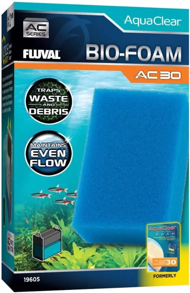 Fluval AquaClear AC30 Bio-Foam – replacement foam sponge for mechanical and biological aquarium filtration