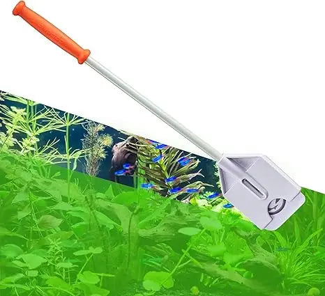 Flipper Platinum Aquarium Scraper – 28-inch long handle algae scraper for extra-large aquariums, safe on glass and acrylic.