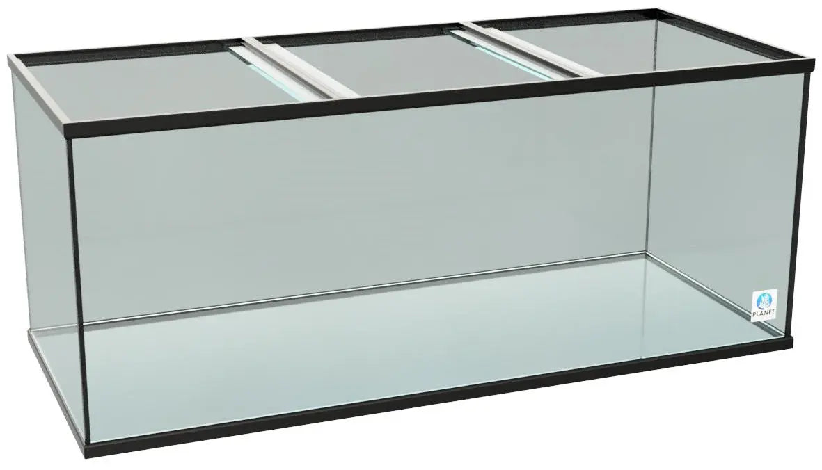 Planet Aquariums 72-inch rimless glass aquarium with black silicone, 280 gallon (72.5 x 30.5 x 30) made-to-order fish tank