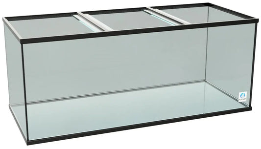 Planet Aquariums 72-inch rimless glass aquarium with black silicone, 280 gallon (72.5 x 30.5 x 30) made-to-order fish tank