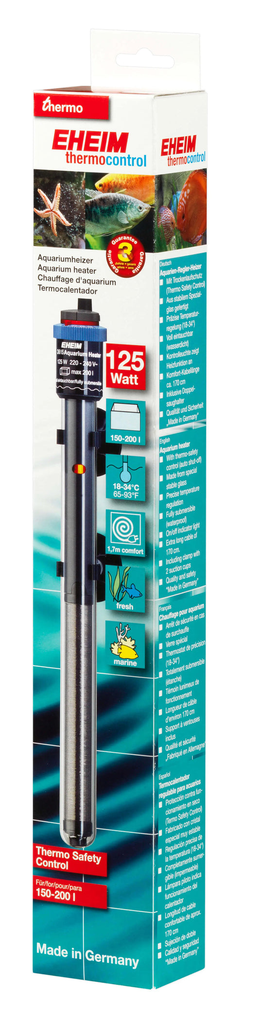 Eheim Jäger 125W aquarium heater – fully submersible fish tank heater