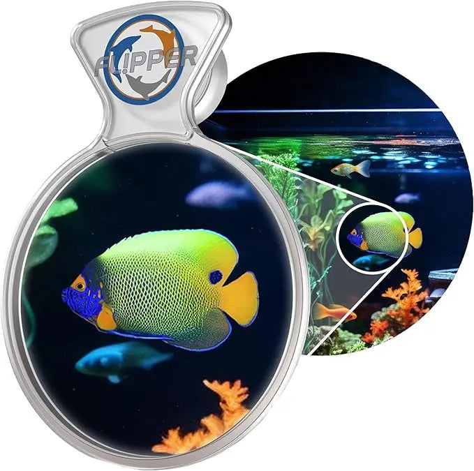 Flipper DeepSee Viewer Clear Max 5" – large magnetic 5-inch magnified aquarium viewing lens for freshwater or reef tanks