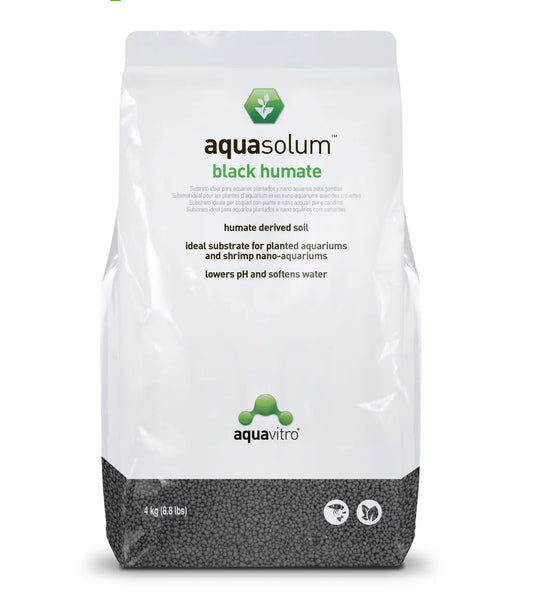 Aquasolum Black Humate 8lb planted aquarium substrate for freshwater aquascaping and shrimp tanks