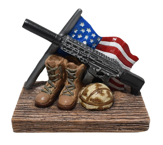 Hikari American Hero Series "Fallen Soldier" Resin Ornament Tropical Treasures Wyo LLC