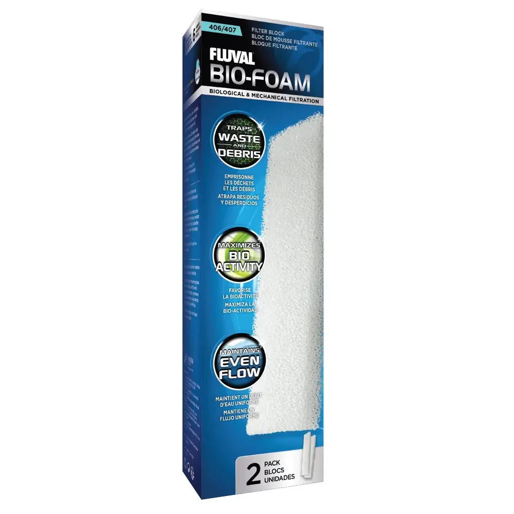 Shop Fluval Bio-Foam for 406 & 407 canister filters (2 pack) at Tropical Treasures Wyo. Genuine replacement foam for mechanical and biological filtration.