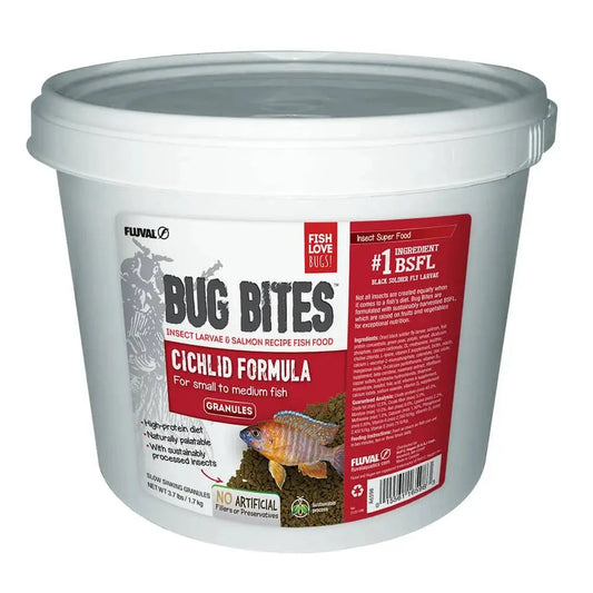 FLUVAL Bug Bites Cichlid Formula Small Medium 3.74 lb insect-based slow-sinking fish food