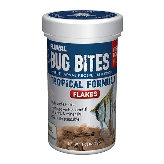 Bug Bites Tropical Flakes 1.58 oz tropical fish food