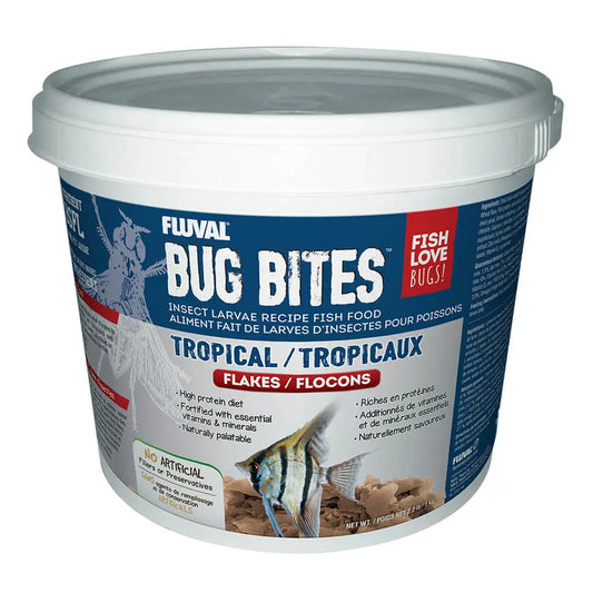 Fluval Bug Bites Color Enhancing Flakes 2.2 lb insect-based fish food