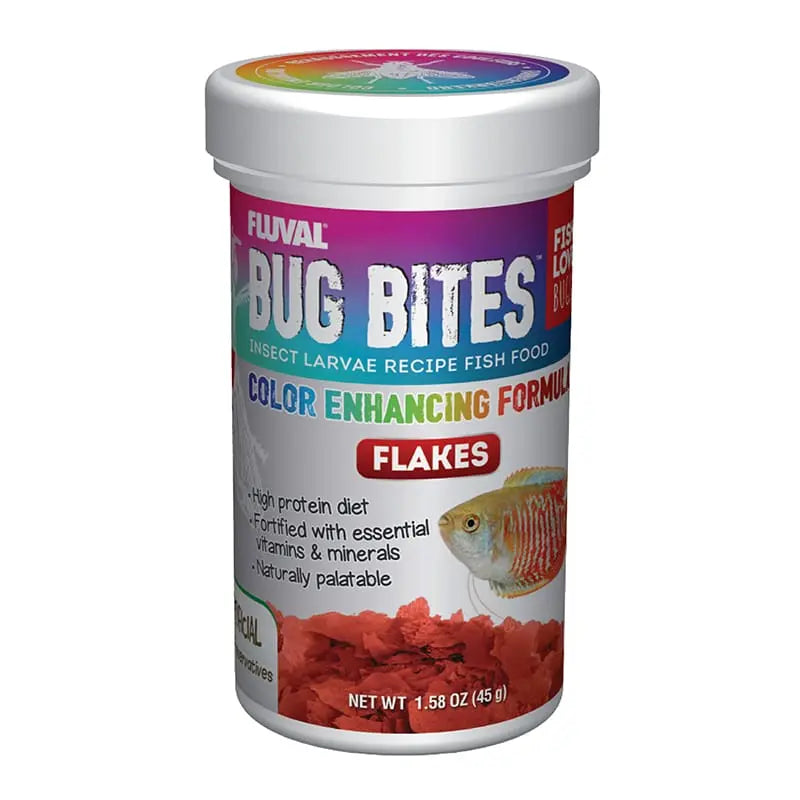 Bug Bites Color Enhancing Flakes tropical fish food