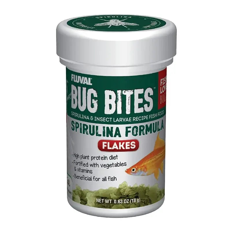 Fluval Bug Bites Spirulina Flakes 0.63 oz insect-based fish food