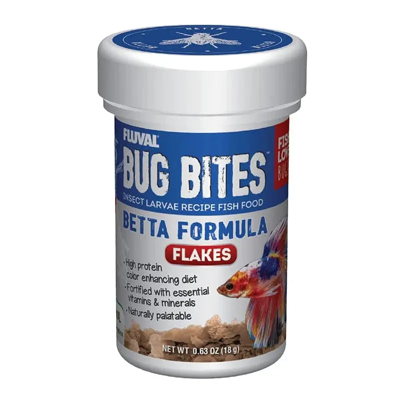 Fluval Bug Bites Betta Flakes 0.63 oz insect-based betta food