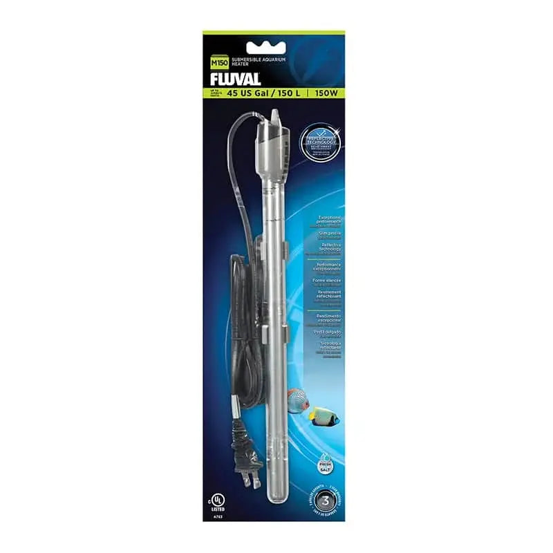 Fluval M150 150W submersible aquarium heater for freshwater and saltwater tanks up to 45 gallons