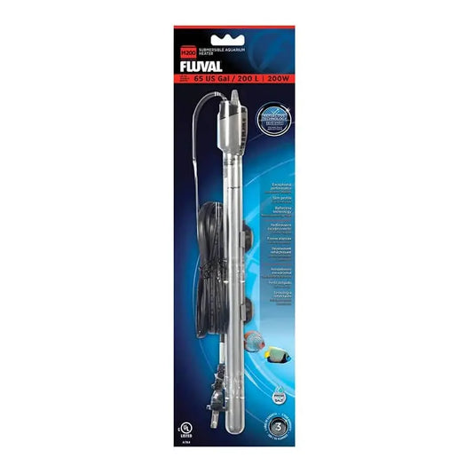 Fluval M200 200W submersible aquarium heater for freshwater planted aquariums, 40 breeder tanks, 55 gallon aquariums, and tropical fish tanks up to 65 gallons at Tropical Treasures Wyo.