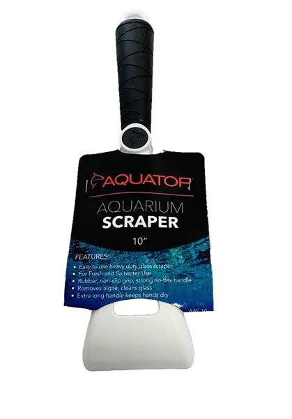 Aquatop 10 inch padded glass aquarium scrubber for cleaning algae from glass fish tanks