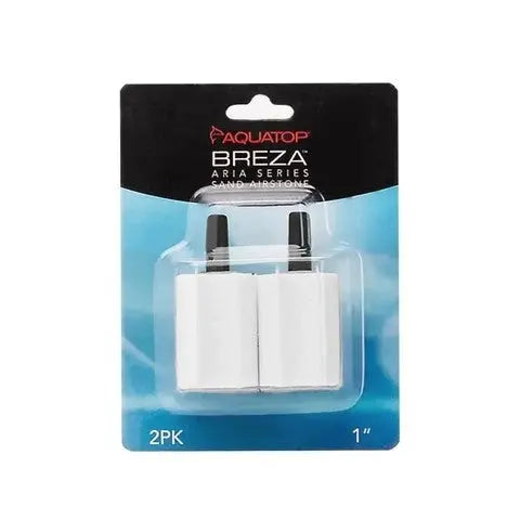 Aquatop Breza Aria 1-Inch Sand Airstone 2 Pack – durable fine bubble air stones for freshwater and saltwater aquariums.