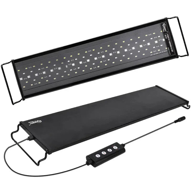 Hygger HG978 42W high-output LED aquarium light illuminated with inline controller for planted tanks