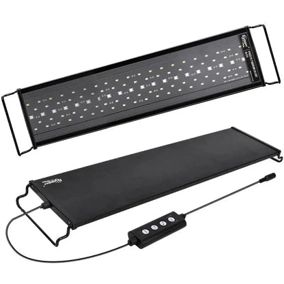 Hygger HG978 36W clip-on LED aquarium light illuminated with inline controller for planted tanks