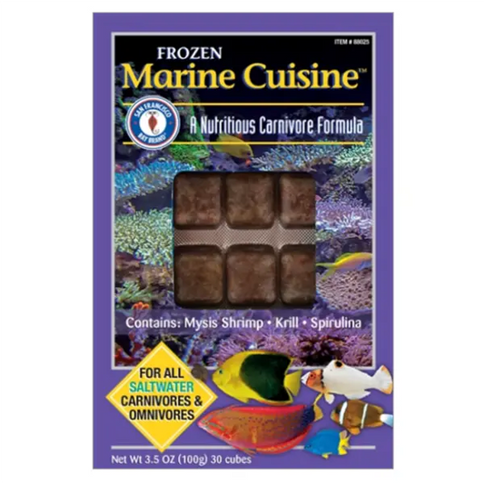San Francisco Bay Marine Cuisine frozen marine fish food for saltwater and reef aquariums