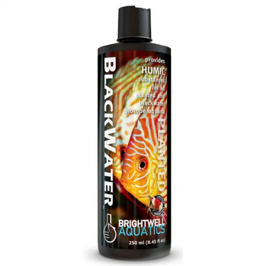 Brightwell Blackwater 250mL aquarium conditioner for natural blackwater freshwater fish tanks and planted aquariums