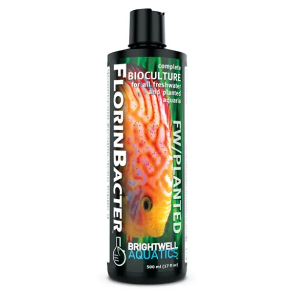 Brightwell FlorinBacter 500mL beneficial bacteria supplement for freshwater planted aquariums and biological filtration
