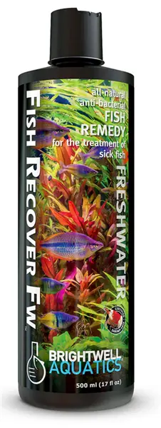 Brightwell Fish Recover FW 500mL freshwater botanical fish remedy for fin rot cloudy eyes sores and bacterial issues
