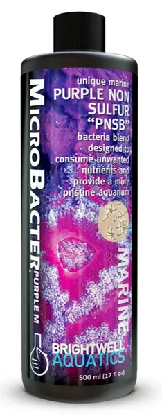 Brightwell Aquatics MicroBacter Purple M 500 mL marine PNSB bacteria supplement