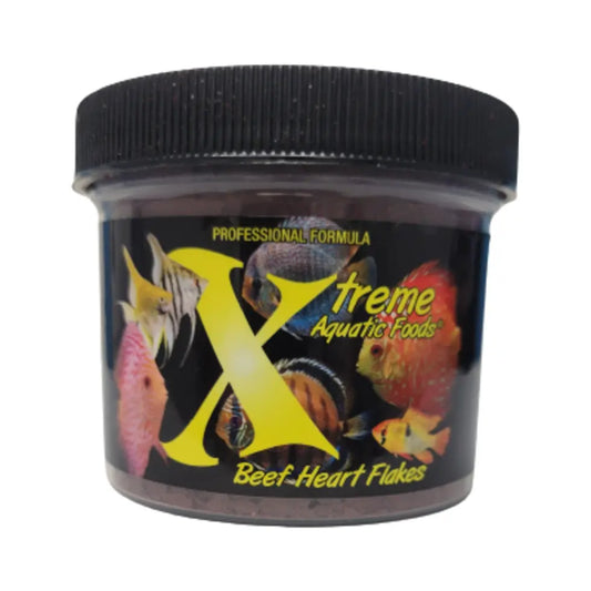 Xtreme Beef Heart Flake Food – nutrient-rich fish food for freshwater aquarium fish