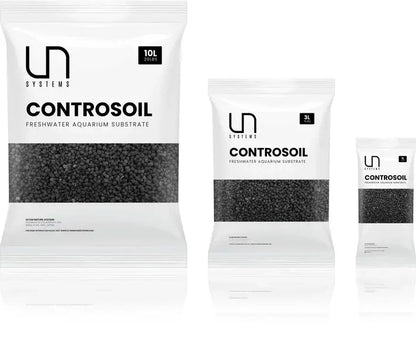UNS Controsoil 10L Normal Black planted aquarium substrate for freshwater aquascapes and shrimp tanks.