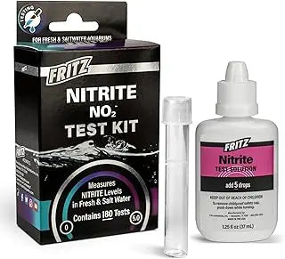 Fritz Nitrite Test Kit for measuring nitrite levels in freshwater and saltwater aquariums