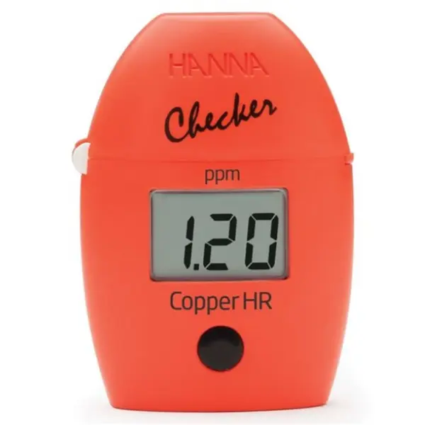 Hanna High Range Copper Checker HI702 digital colorimeter for measuring copper levels in aquariums, quarantine tanks, and water treatment systems