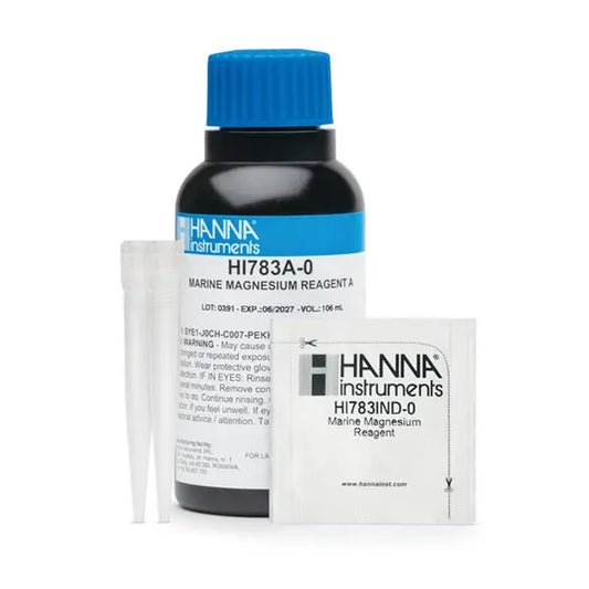 Hanna Marine Magnesium Checker Reagents HI783-25 refill pack with 25 tests for reef aquarium magnesium monitoring